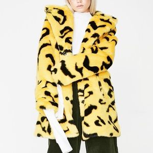 Lazy Oaf Yellow Leopard Coat 
